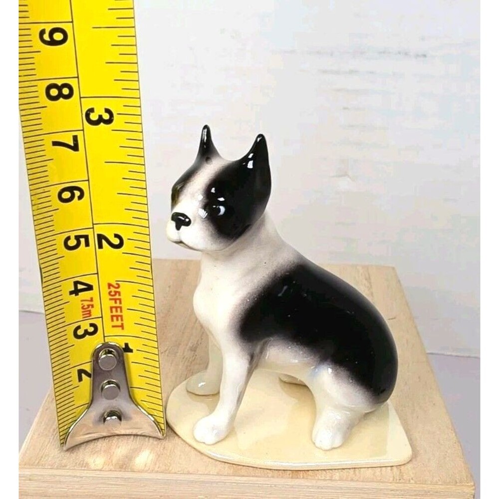Retired Hagen Renaker Specialty DW Pedigree Boston Terrier Dog on Base - Picture 6 of 6